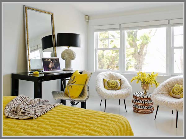 Kamar tidur warna kuning